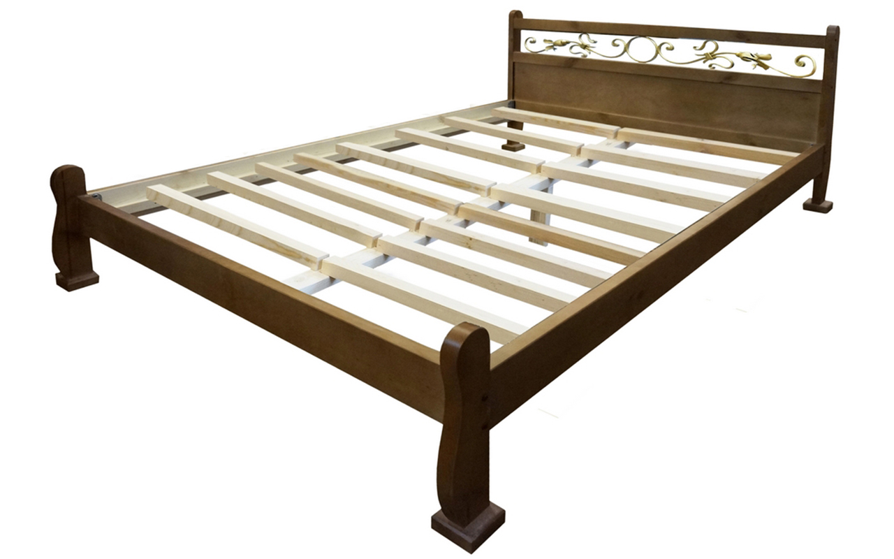 фото: Кровать ВМК-Шале Деревянные с ковкой Емеля 160x200 см