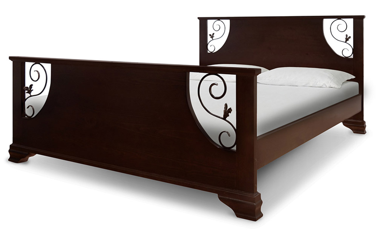 фото: Кровать ВМК-Шале Деревянные с ковкой Ричард 160x200 см